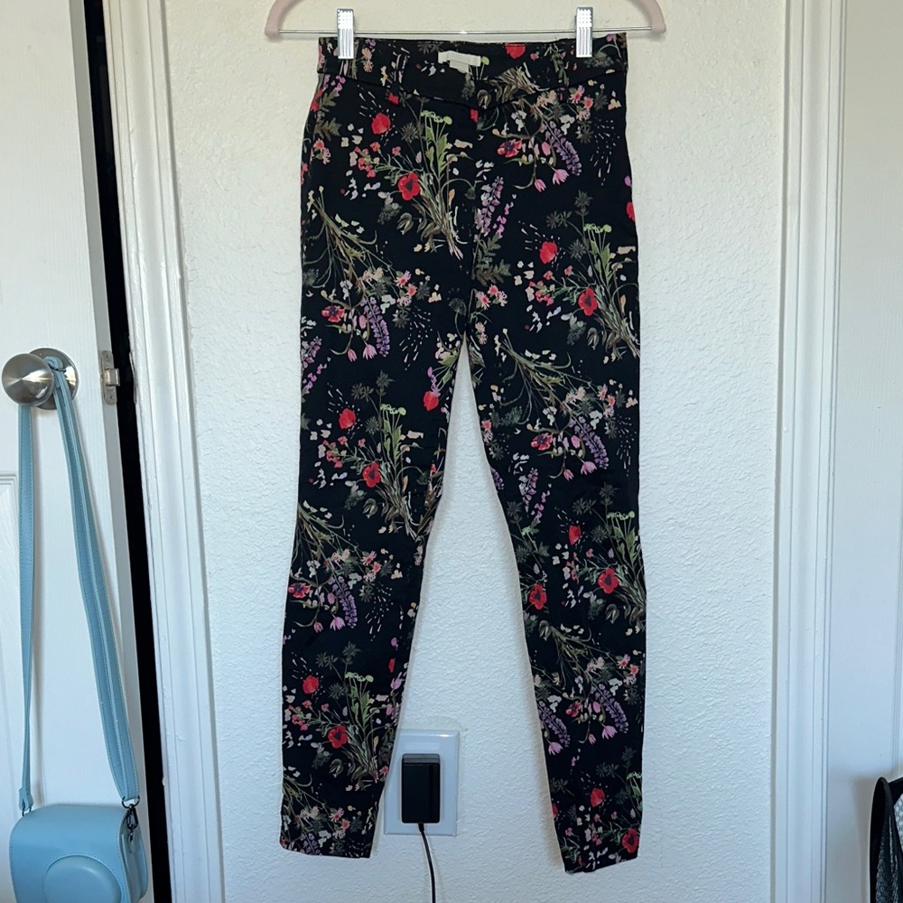 H&M Black Floral Pants